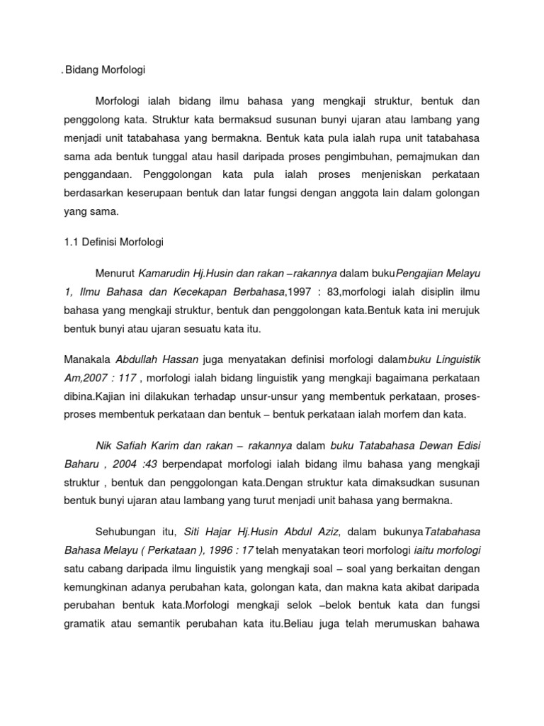 Bidang Morfologi Pdf
