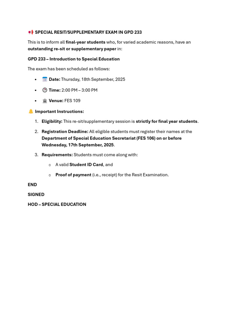 Special Resit - GPD 233 | PDF