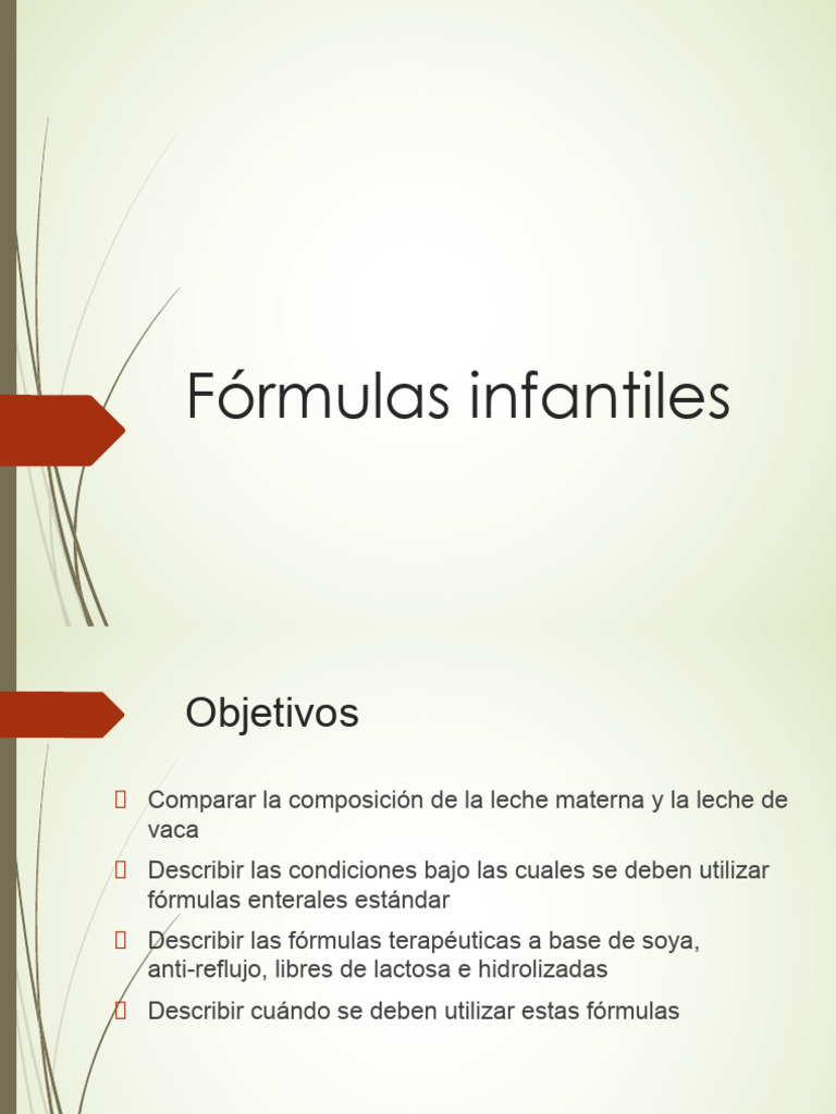 Comparativa de Fórmulas Infantiles | PDF | Leche | La leche materna