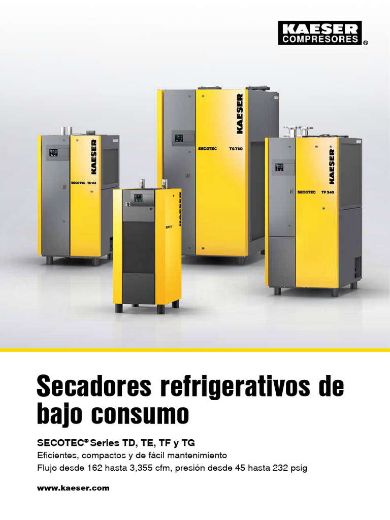 Secadores Refrigerativos SECOTEC Eficientes | PDF | Refrigerante | Calor