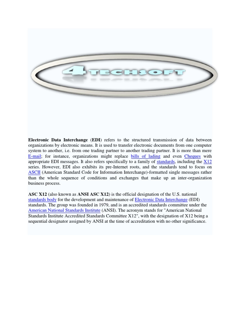 Understanding Electronic Data Interchange (EDI) | PDF | Technology ...