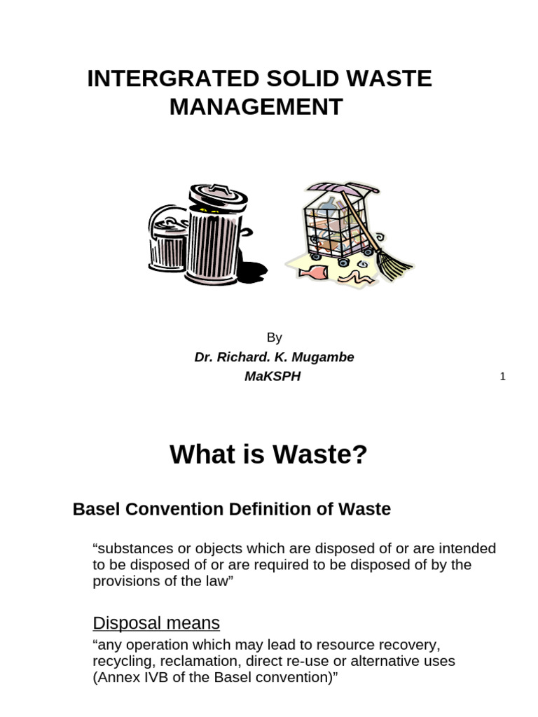 Integrated Solid Waste Management Guide | PDF | Waste Management | Waste