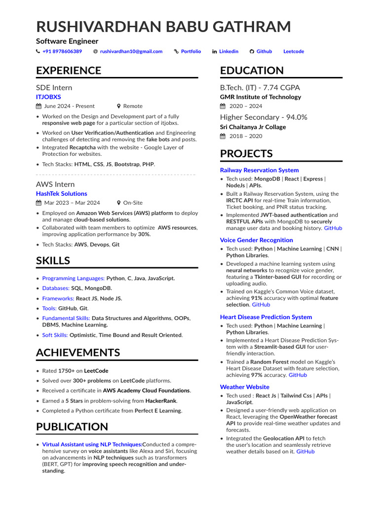 Software Engineer Portfolio Overview | PDF | Amazon Web Services ...