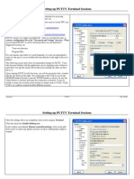 Setting Up PUTTY Terminal Sessions: Document1 5/7/2012 Page PAGE 1