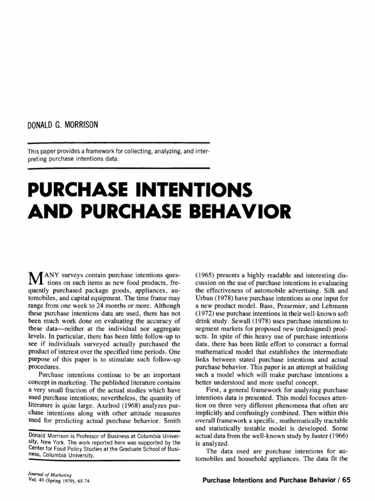Analyzing Purchase Intentions Data | PDF | Estimator | Statistical Theory