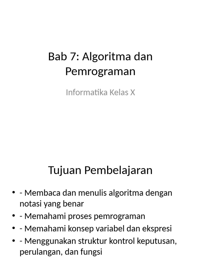 Algoritma dan Pemrograman Dasar | PDF