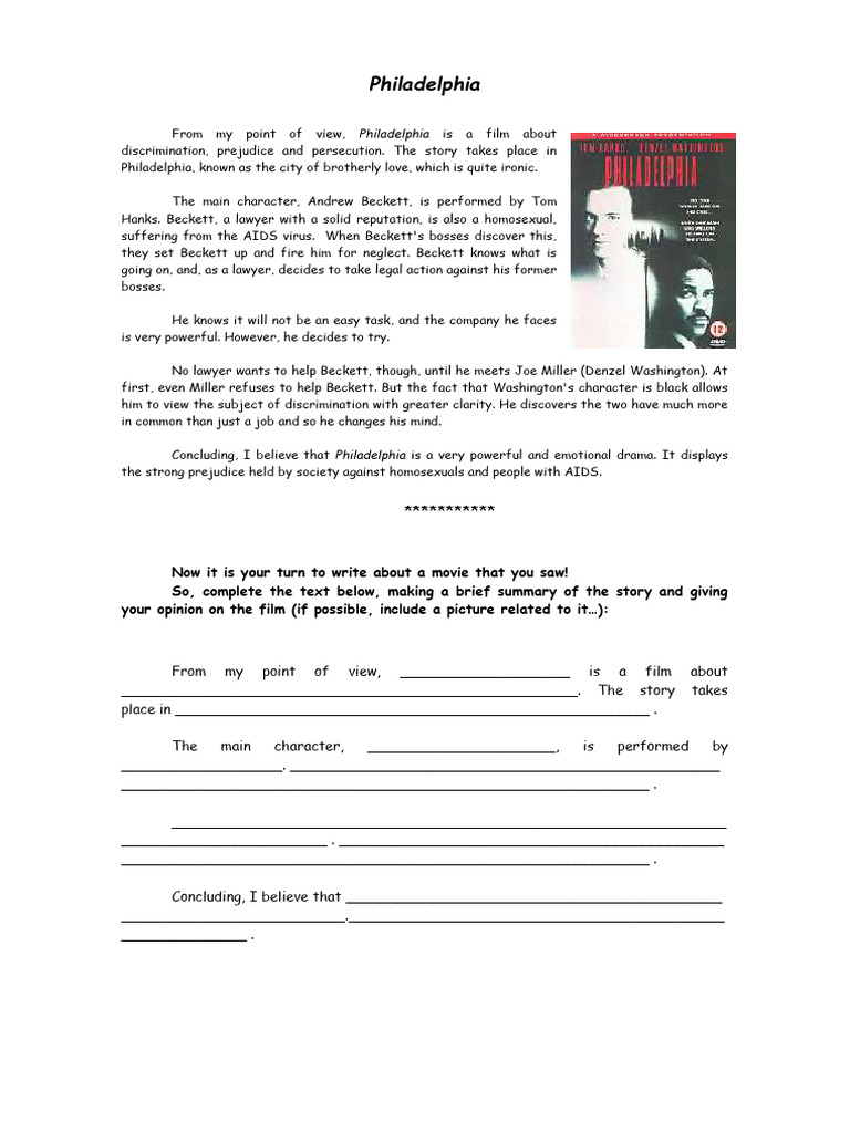 Philadelphia: A Story of Discrimination | PDF