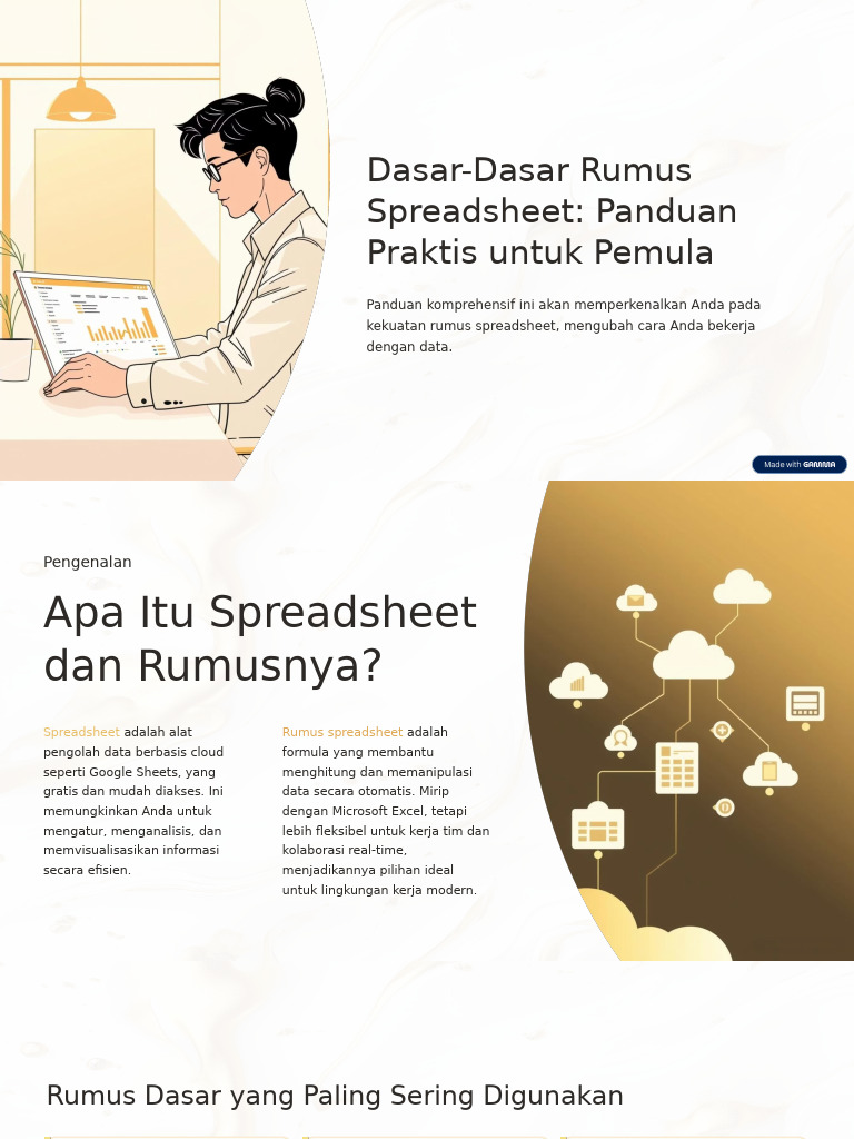 Dasar Dasar Rumus Spreadsheet Panduan Praktis Untuk Pemula Pdf