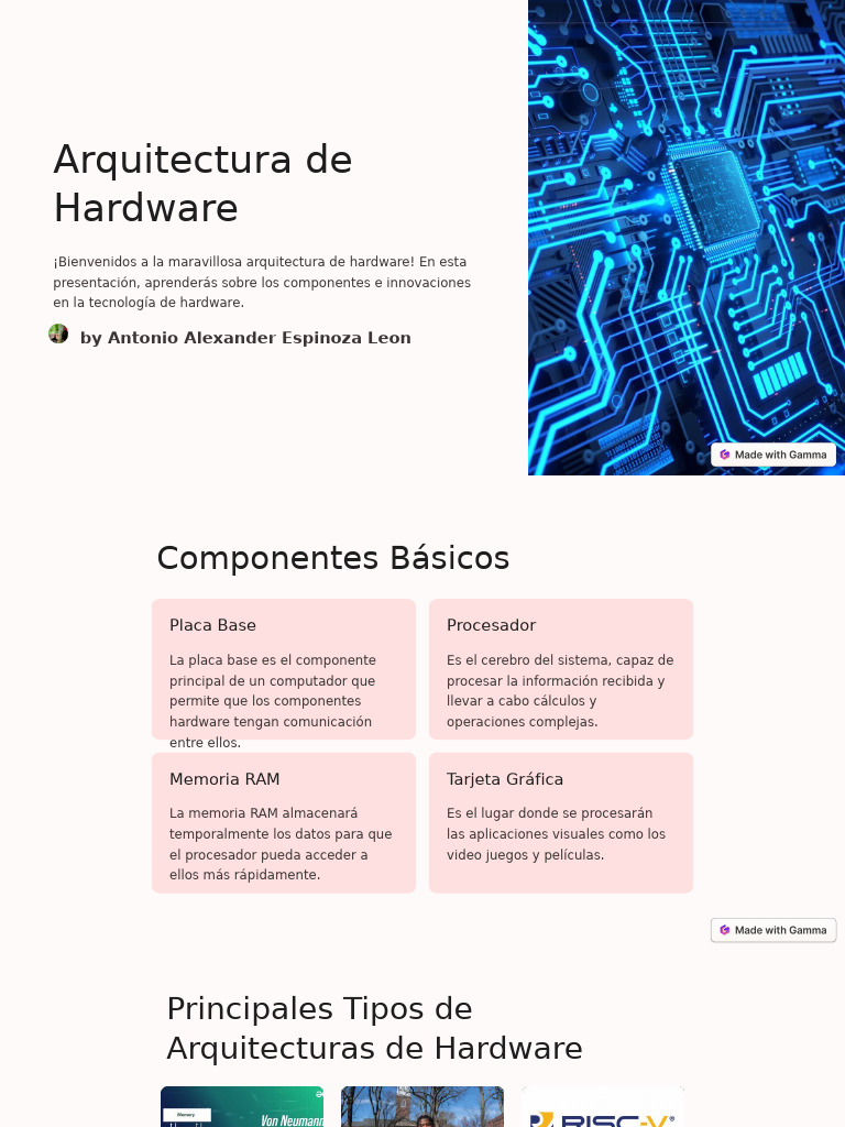 Arquitectura de Hardware: Guía Completa | PDF | Hardware de la ...