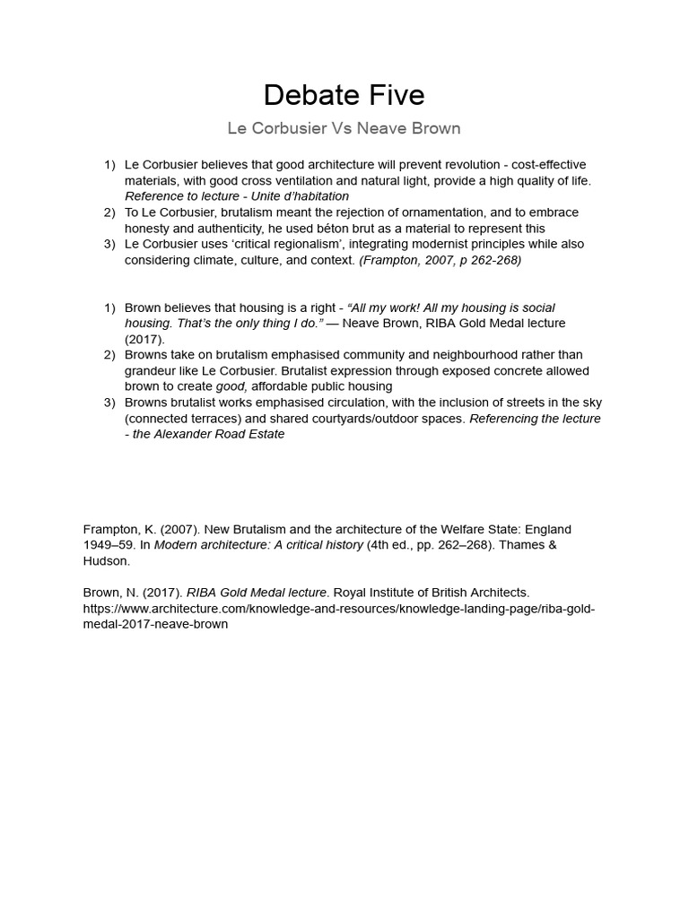 Debate Five | PDF