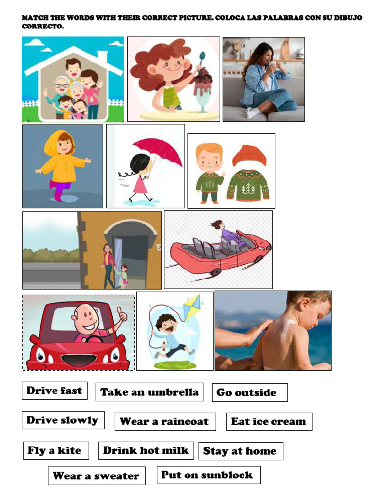 Word-Picture Matching Activity | PDF