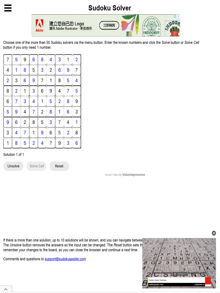 Sudoku Solver | PDF