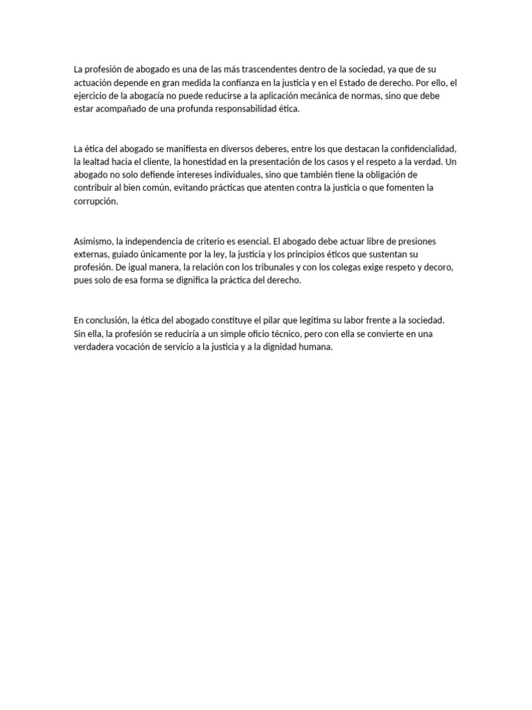 Ética en la Abogacía: Pilar de Justicia | PDF | Justicia | Crimen y ...