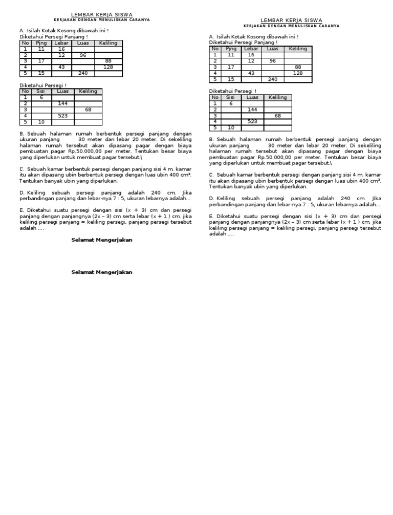 Lembar Kerja Siswa