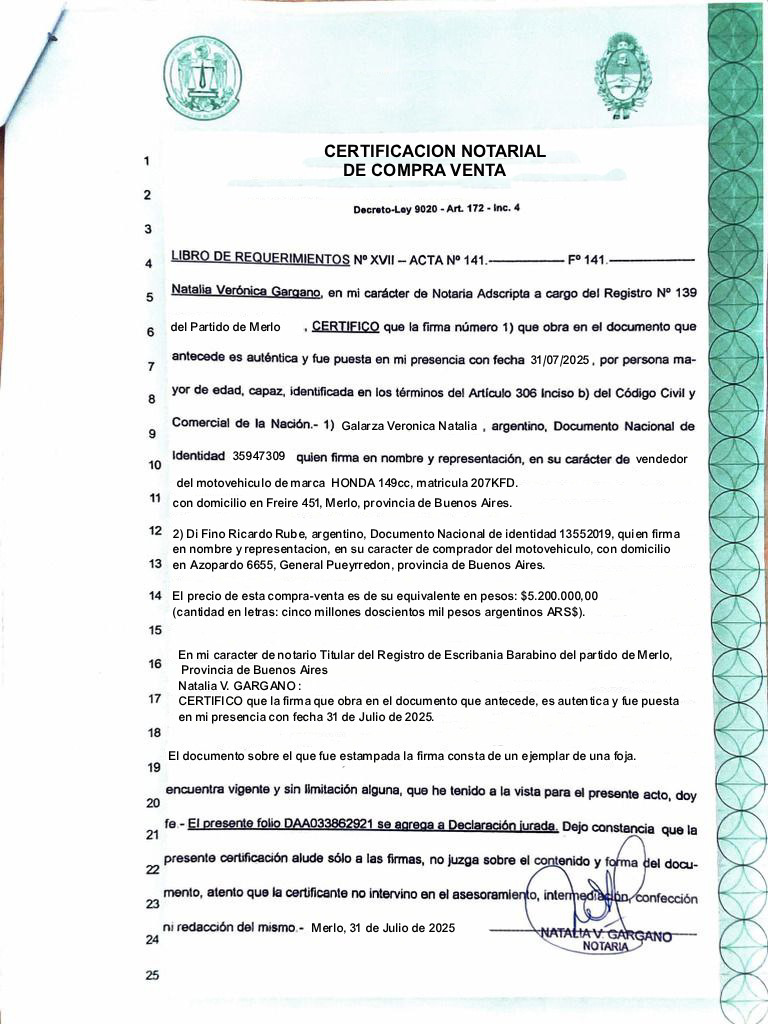 Certificacion Notarial | PDF