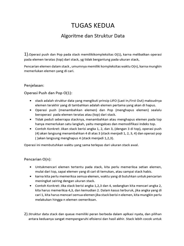 Operasi dan Aplikasi Stack dan Queue | PDF