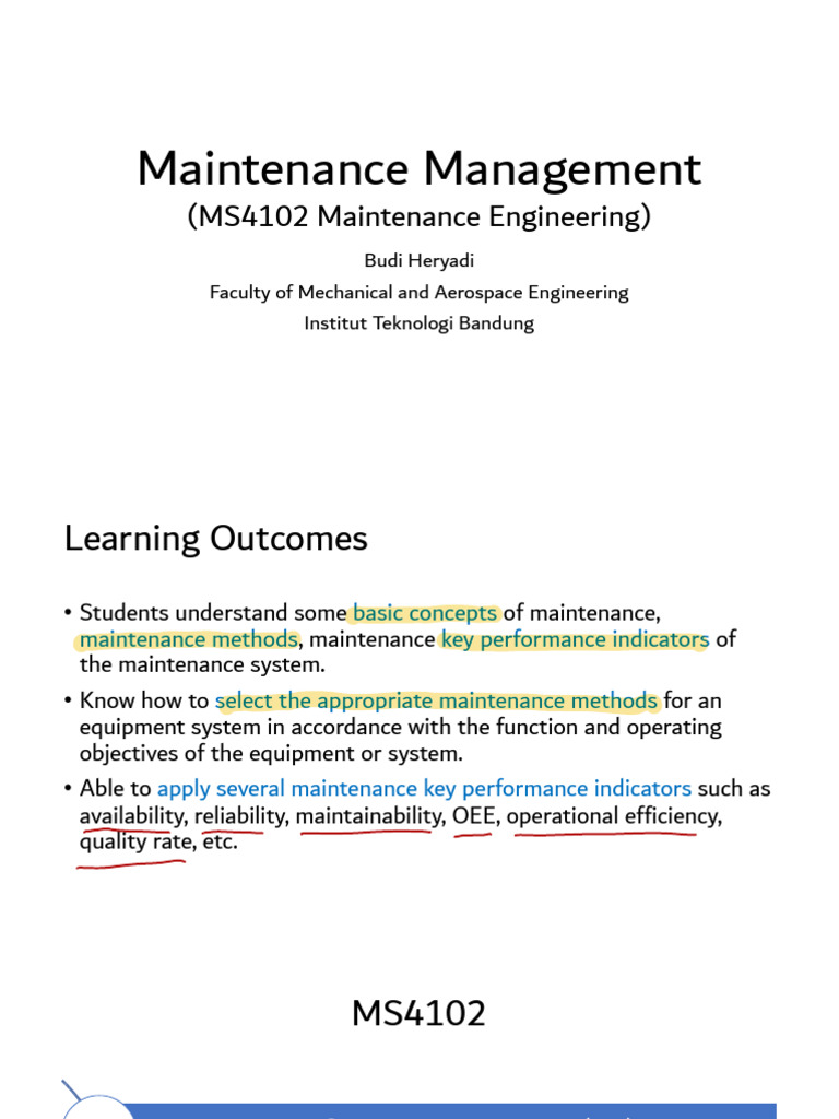 Maintenance Management Strategies Explained | PDF | Reliability ...