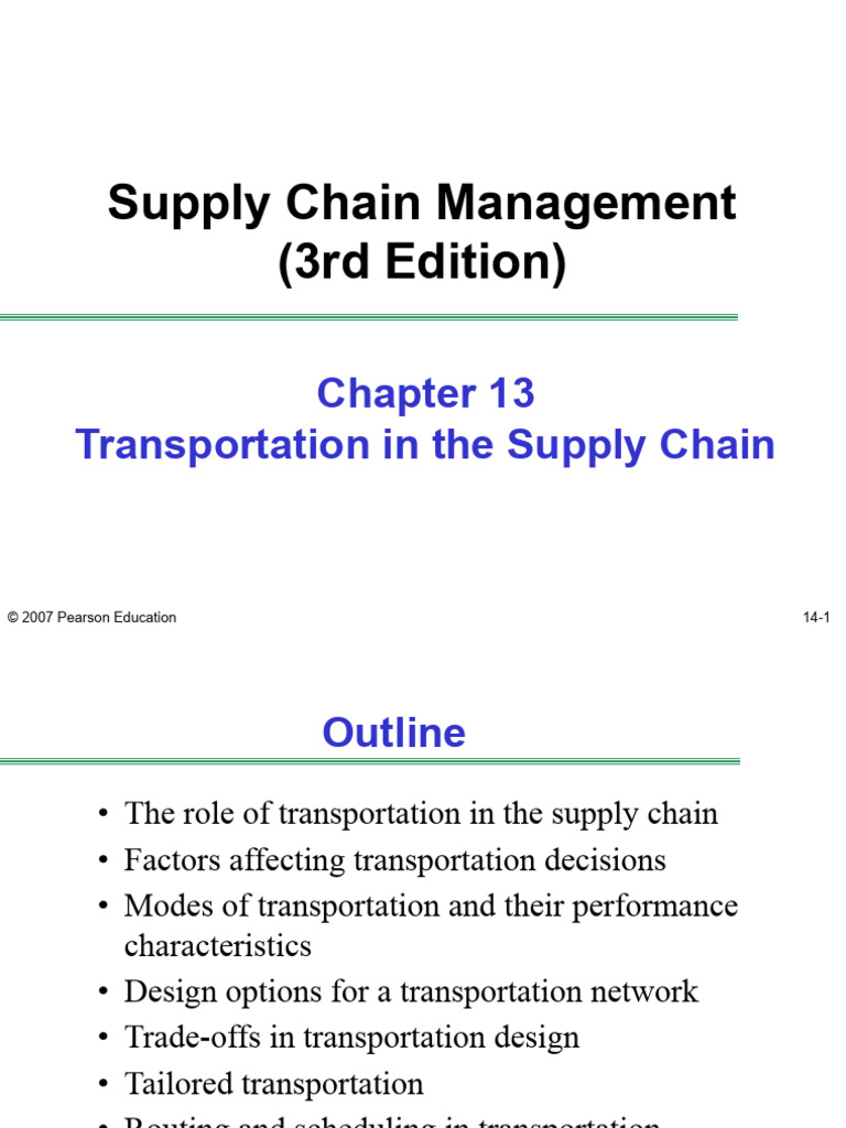 Transportation in A SC | PDF | Transport | Supply Chain Management