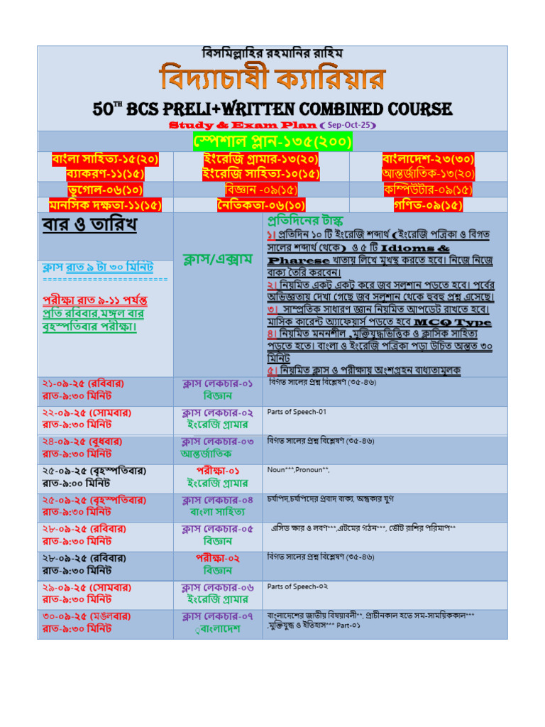 Plan Paid 50th P+W Combined Course | PDF