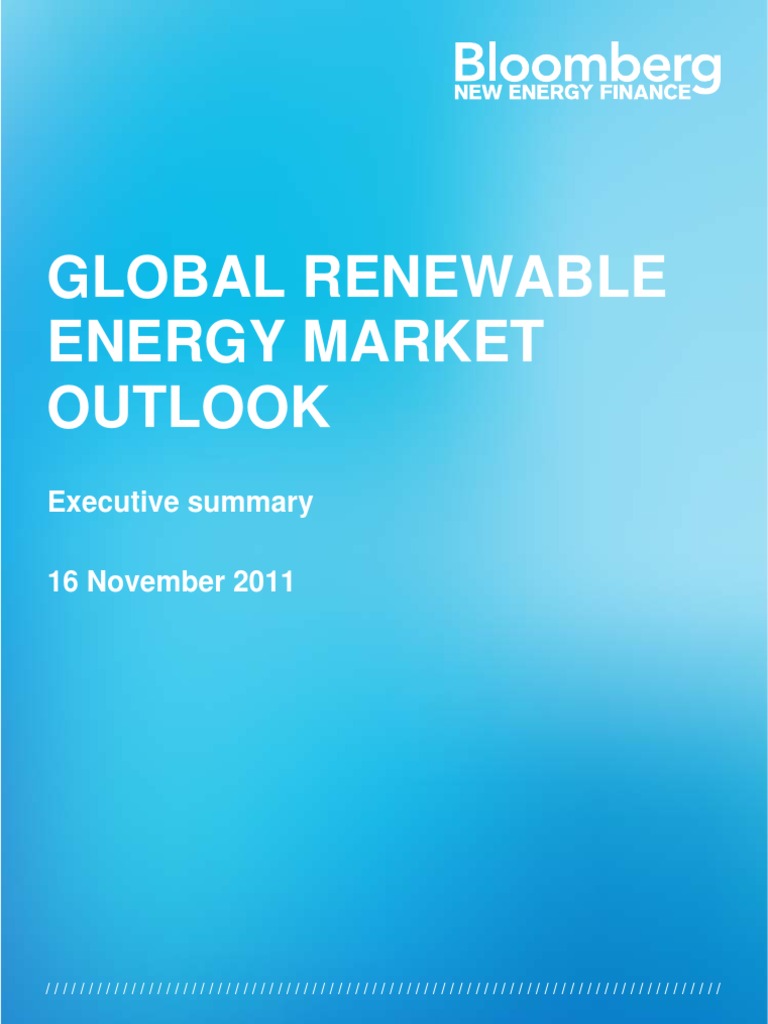 BNEF Bloomberg New Energy Finance Global Renewable Energy Market Outlook PDF Renewable