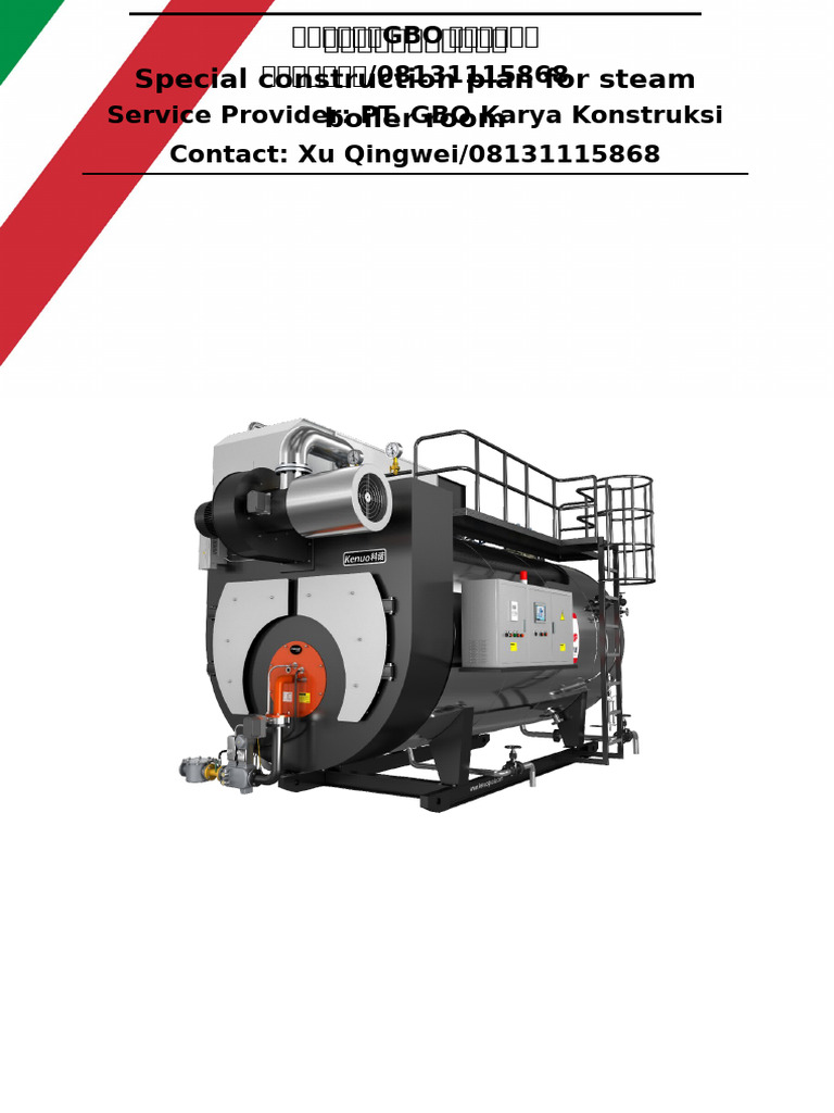 Steam Boiler Room Construction Plan | PDF | Welding | Construction