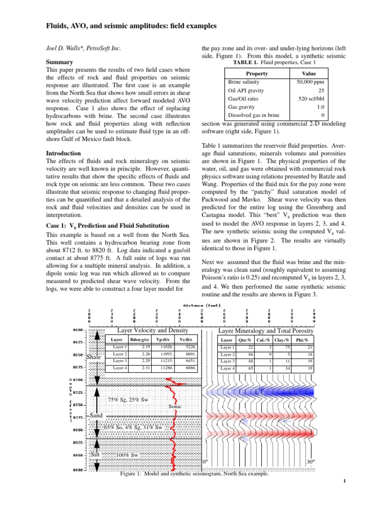 AVO Analysis of Seismic Fluid Responses | PDF | Reflection Seismology ...