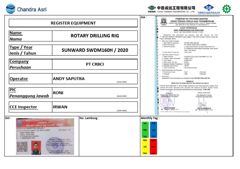 Register Equipment (CRBCI) - Drilling Rig | PDF