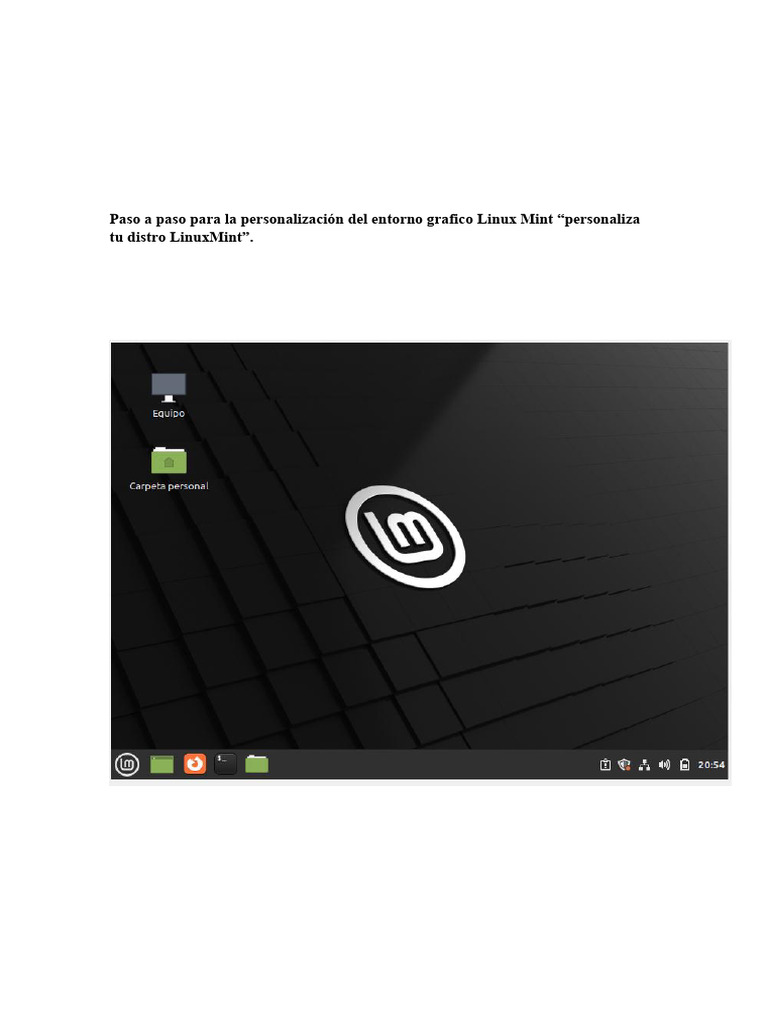 Taller Practico Personalizacion LinuxMint | PDF | Software | Informática