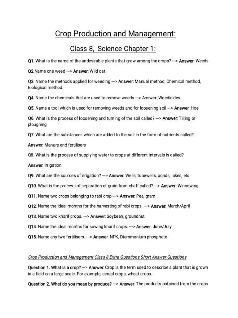 Weeds and Weedicides in Crop Management | PDF | Fertilizer | Crop Rotation
