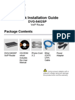Quick Installation Guide: Package Contents