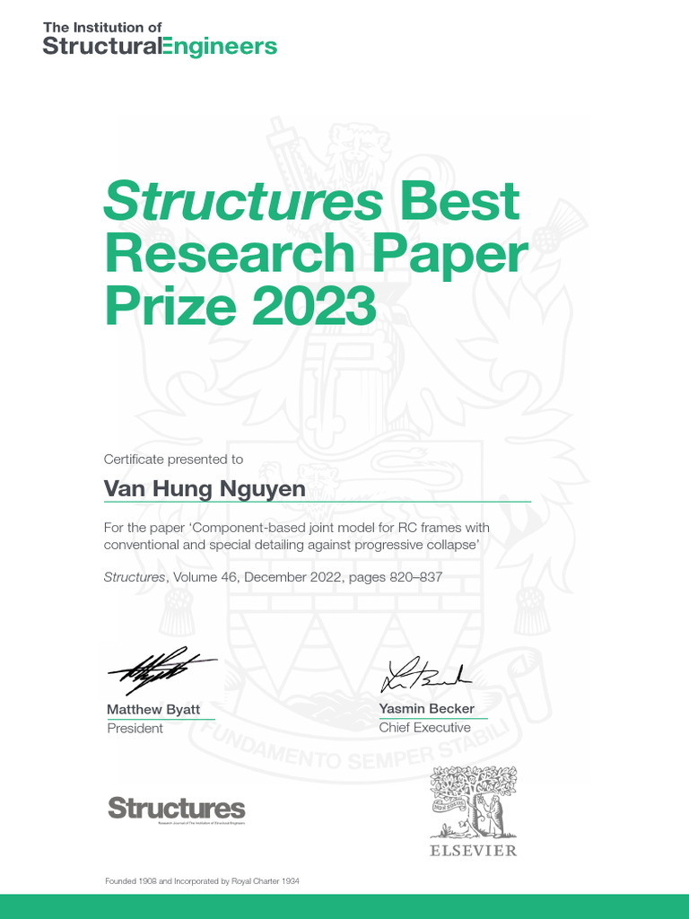 2023 Structures Best Research Prize Winner | PDF