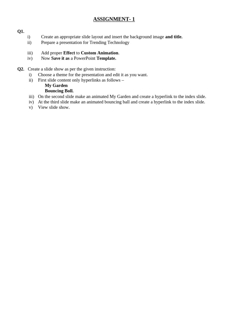 Bba Assignment Powerpoint | PDF