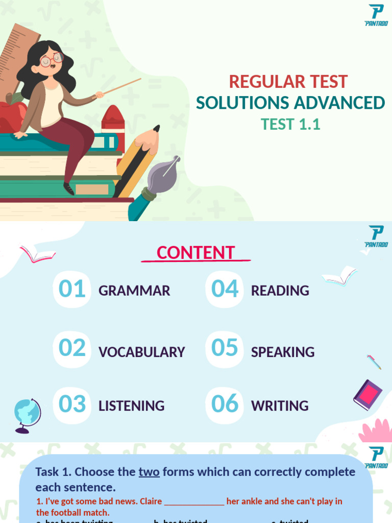 Advanced English Test: Grammar & Vocabulary | PDF | Jackie Robinson