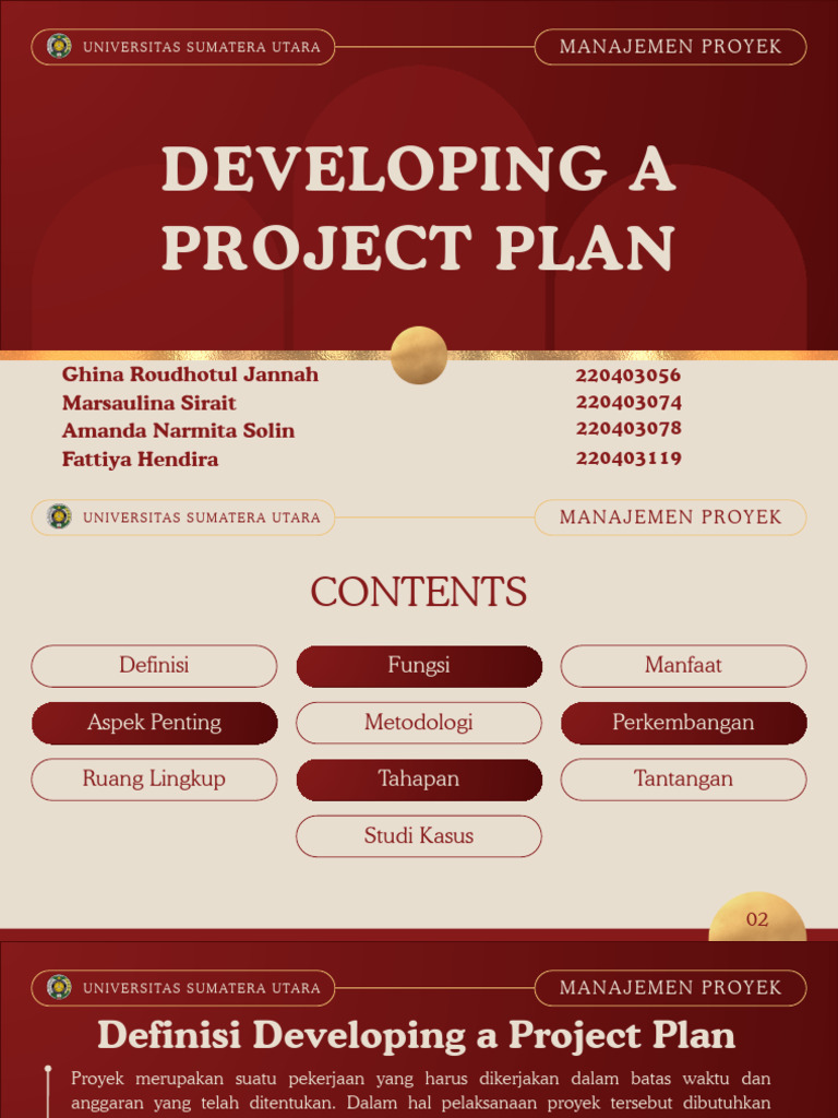 Kelompok 5 - Developing A Project Plan | PDF