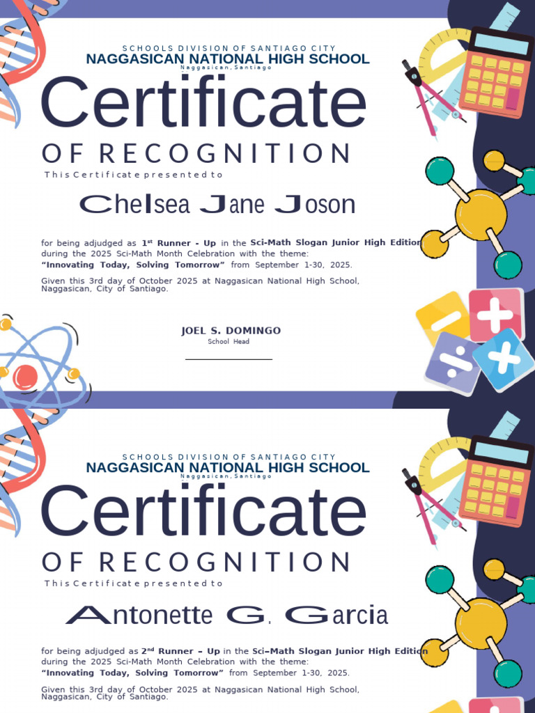 2025 Sci-Math Month Awards | PDF
