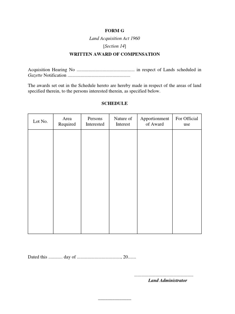 Form G | PDF | Finance & Money Management