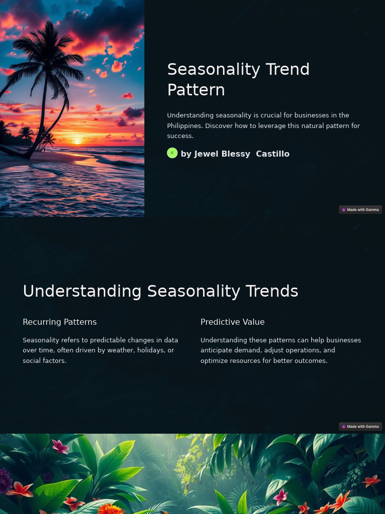 Seasonality Trend Pattern | PDF | Wet Season | Seasonality