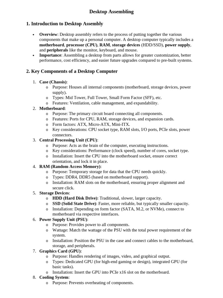 Desktop Assembling 2 | PDF | Desktop Computer | Computer Data Storage