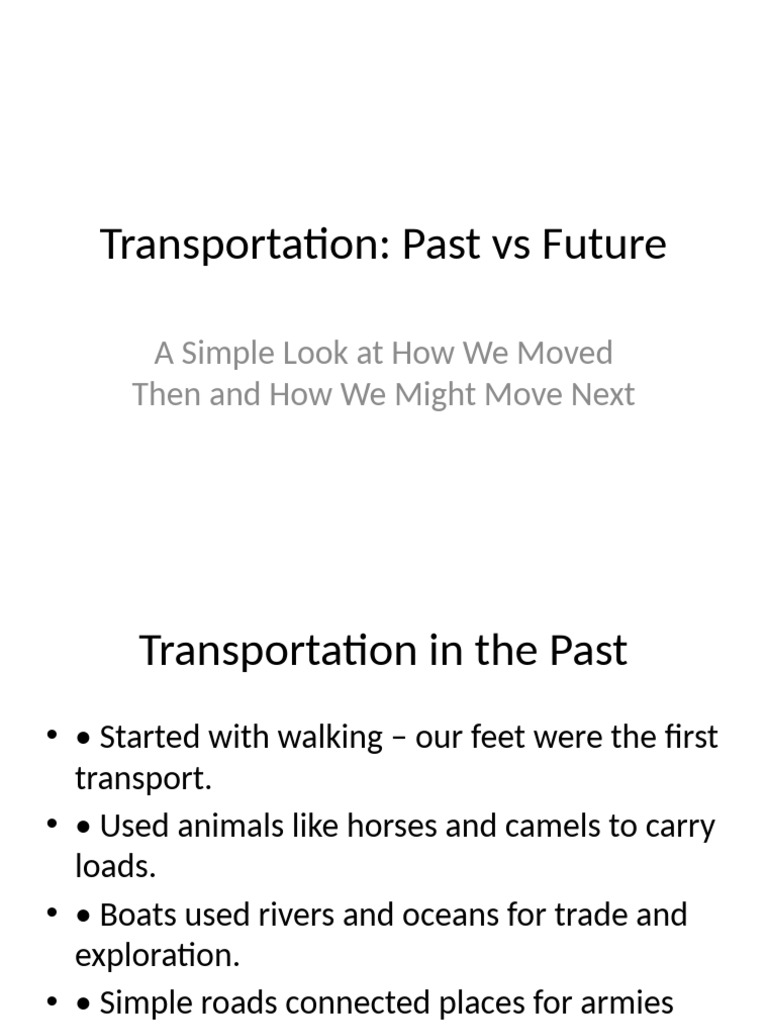Transportation Evolution: Past and Future | PDF