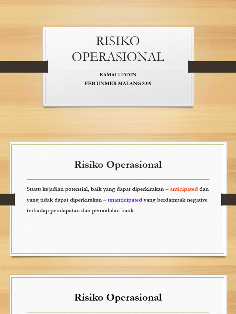 TM-3 Risiko Operasional | PDF