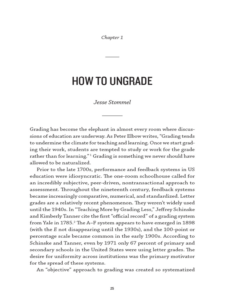 Rethinking Grading in Education | PDF | Teachers | Learning