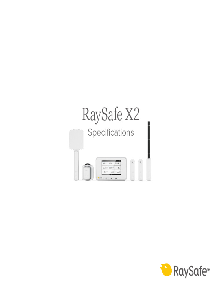 RaySafe X2 Specifications | PDF | Electronics | Electrical Engineering