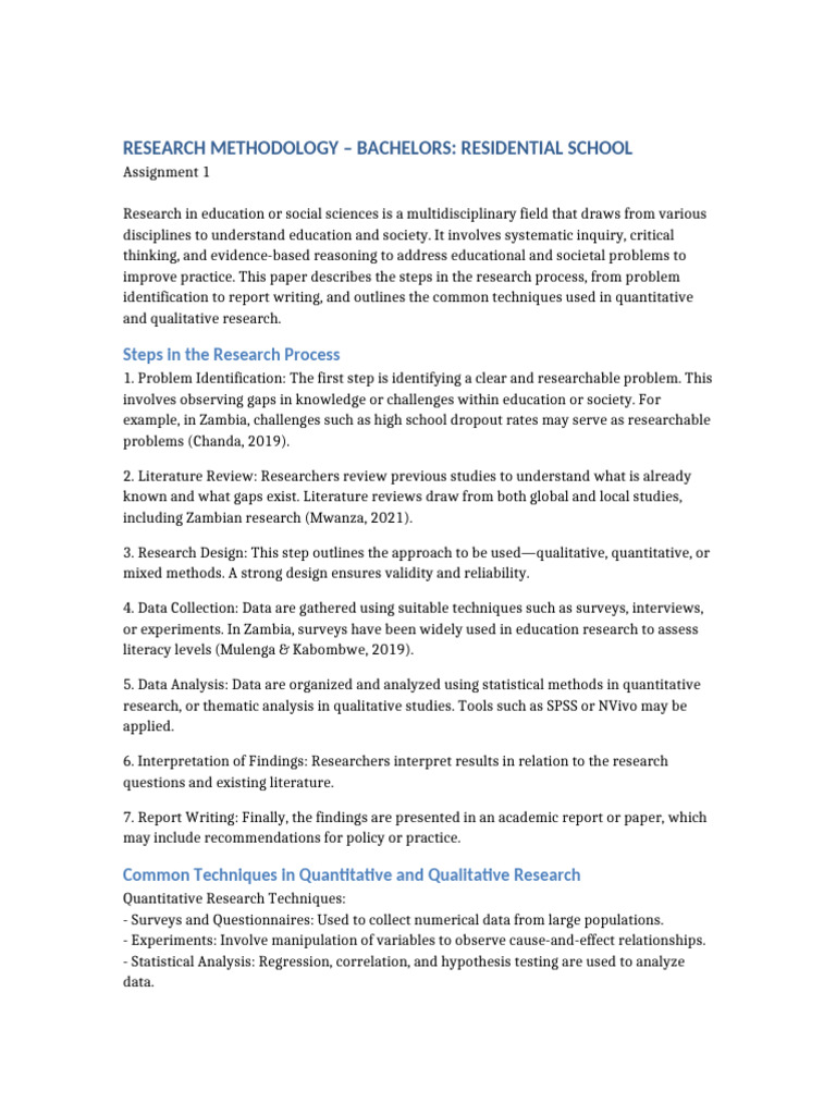 Research Methodology in Education | PDF | Quantitative Research ...