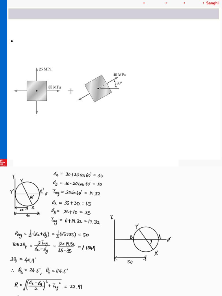 Principal Stresses in Plane Stress Analysis | PDF