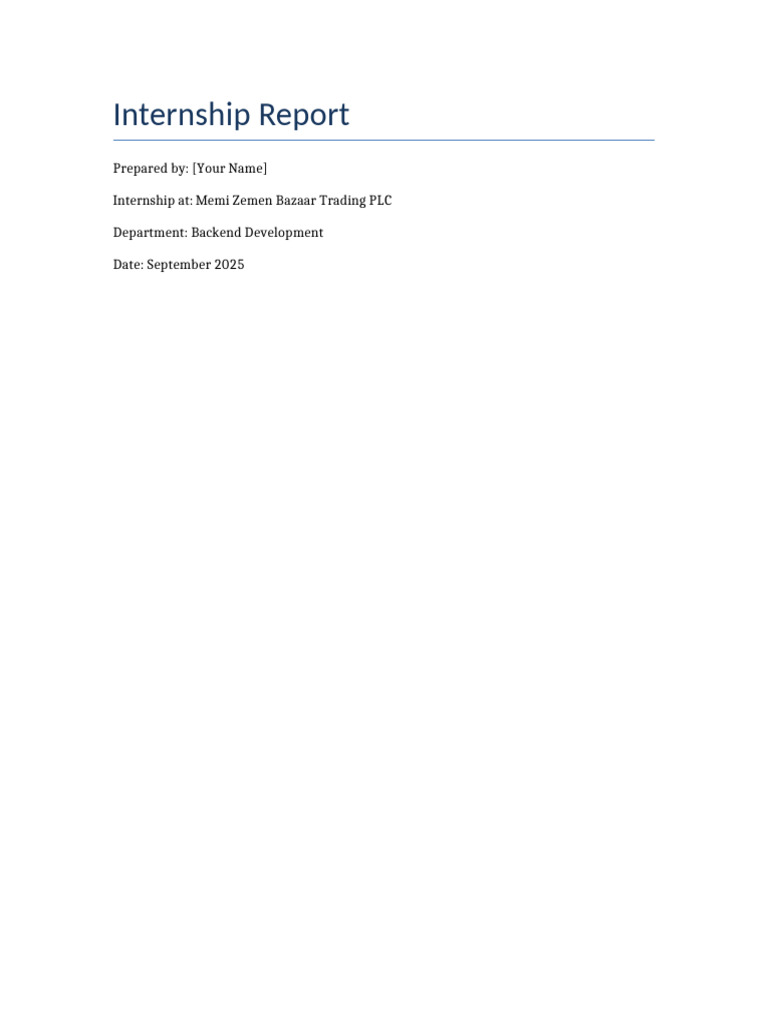 Backend Development Internship Report | PDF | User (Computing ...