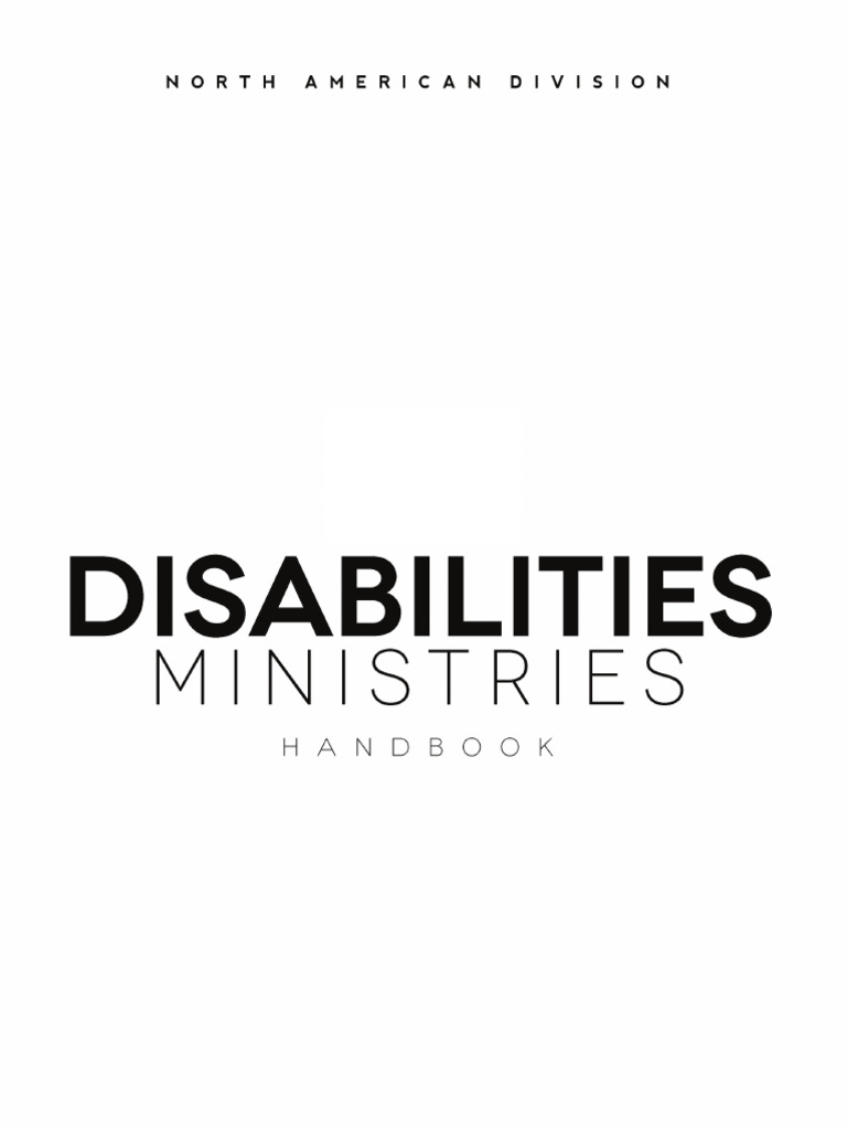 Disabilities Ministries Handbook | PDF | Mental Disorder | Disability