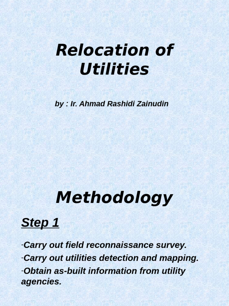 Utility Relocation Methodology Guide | PDF | Electronics | Electrical ...