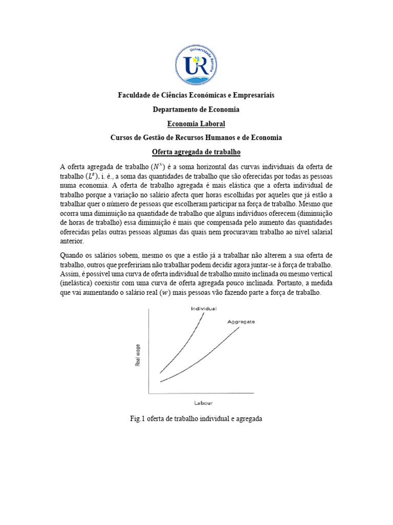 Oferta e Procura de Trabalho na Economia | PDF | Economia | Demanda