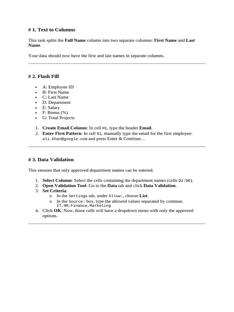 Excel Data Management Techniques | PDF | Computing | Computer Programming