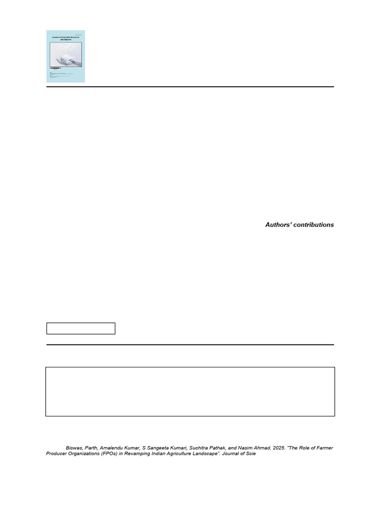 Ahmad3132025JSRR132928 250926 154749 | PDF | Agriculture | Poverty ...